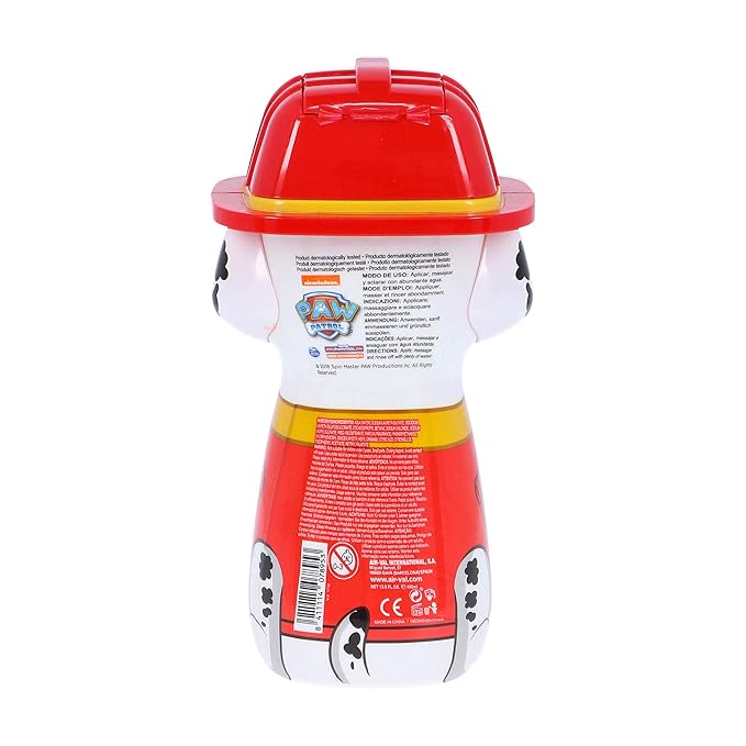Air-Val International Paw Patrol 2in1 Shower Gel &amp Shampoo 2D Marshall 400ml