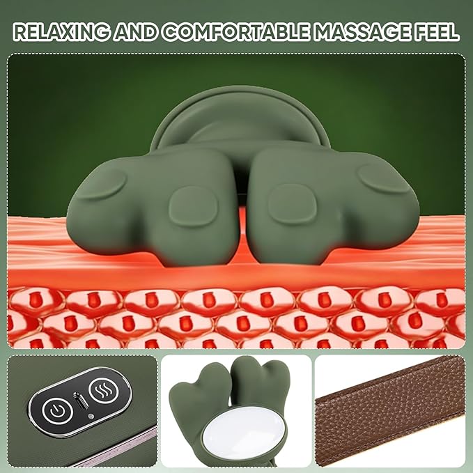 Bionic Neck Massager with Adjustable Heat Portable Deep Tissue 4D Kneading Electric Shoulder Massager Compact Design with Soft Silicone Massage Heads for Relaxation and Comfort