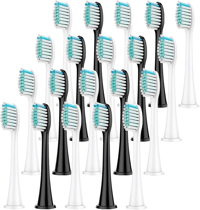 8/12/16/20PCS Electric Toothbrush Replacement Brush HeadCompatible for Philips HX3/6/9 Series Bl551(Black 16pc)