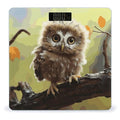 Real Cute Baby Owls Digital Bathroom Scale for Body Weight with High Precision Digital Weighing Scale with BMI Clear LCD Display and Step-On Measures Weight Up to 180kg