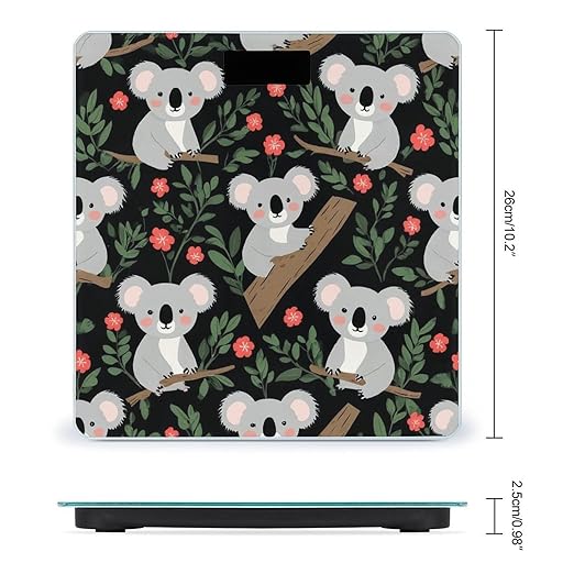 Men's Fashion Automatic Switch Digital Bathroom Weighing Scale Smart Scale Cute Cartoon Koala