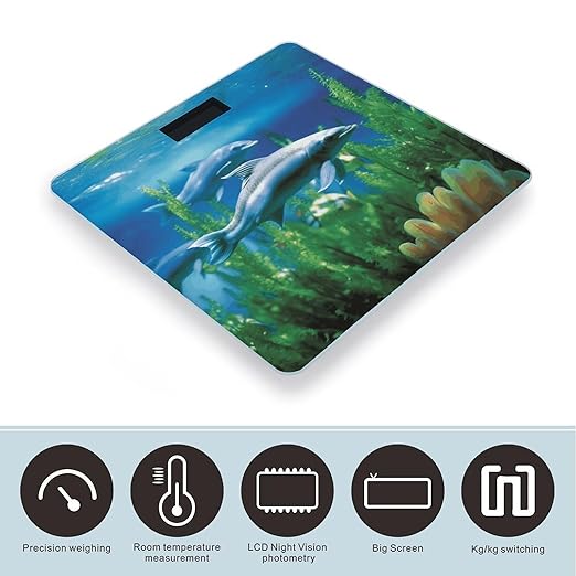 Aquatic Biologicals Scale for Body Weight Sturdy Tempered Glass Weighing Scales with LCD Display Accurate Digital Bathroom Scale Convenient Body Fat Smart Scales 400lb