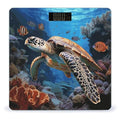 Ocean Animal Turtle Scale for Body Weight Anti-Slip Digital Bathroom Scale Sturdy Toughened Glass Weighing Scales High Precision Safe Rounded Corners Smart Scales