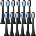 Replacement Brush Heads Compatible for Mijia T301 T302 T501 /501CSonic Electric Toothbrush Head Soft Bristle Nozzles(T301-302-BK-12Pcs)