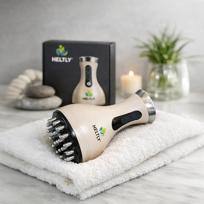 Pulse Sculpt Pro Electric Body Massager with Heat &amp Vibration – USB Rechargeable Full Body Massage Device with 23 Massage Heads for Muscle Relaxation &amp Skin Appearance Improvement