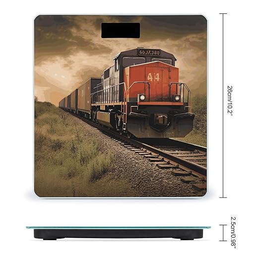Freight Train Bathroom Scale Ultra-Bright Liquid Crystal Screen Weight Scale Accurate Bathroom Body Scales for Body Weight Bathroom Pet Home Bedroom Gift-Giving