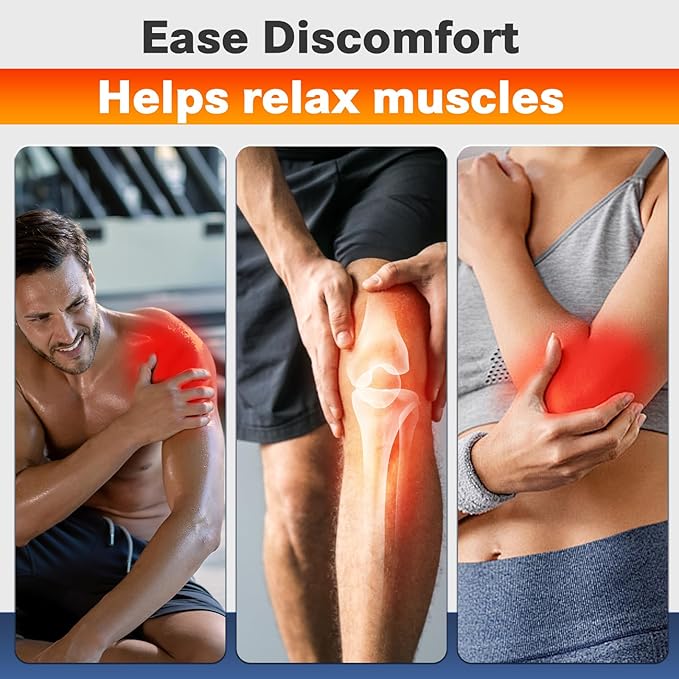 Cordless Heated Knee Massager for Pain Relief Knee Heating Pad for Knee Arthritis Heating Pad for Knee Pain 6 Heatings 3 Vibrations 3 Timers Adjustable Strap for Shoulder Elbow Knee