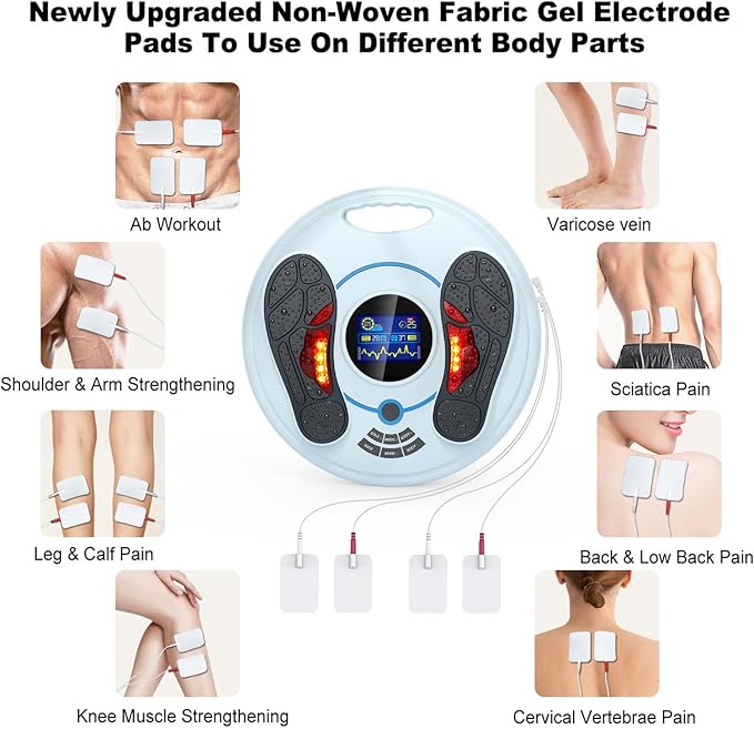 EMS Foot StimulatorTENS &amp EMS Foot Massager for Neuropathy Foot Circulation Stimulator for Pain Relief&ampCirculation&ampPlantar Fasciitis