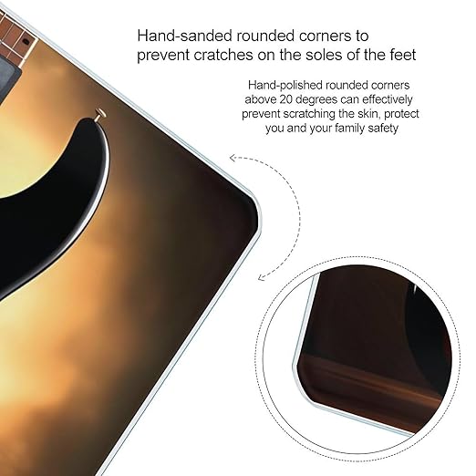Instrumental Guitar Scale for Body Weight High Precision Digital Weight Scales with LCD Display Anti-Slip Sturdy Slim Tempered Glass Bathroom Scale for Home Use