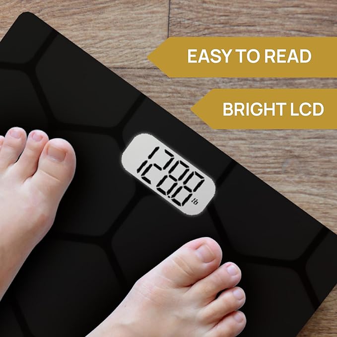 INEVIFIT Bathroom Scale Highly Accurate Digital Bathroom Body Scale Measures Weight up to 400 lbs. Includes Batteries