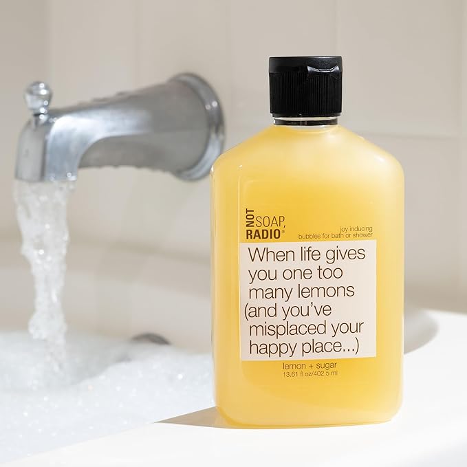 Not Soap Radio When Life Gives You One Too Many Lemons | Lemon Body Wash with Lemon Essential Oil Moisturizing Body Wash for Women and Men | Paraben and Sulfate Free