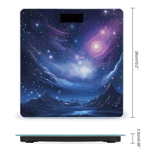 Mysterious Stars Scale for Body Weight Digital Bathroom Scale Precision Smart Weighing Scales with Clear LED Display Accurate High Precision Scales Weighing Machine