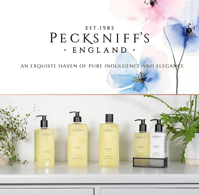 Pecksniff's Grapefruit &amp Citron Shower Gel - Gentle Cleanser for Sensitive Skin - Moisturizing &amp Hydrating - All Natural Cruelty Free Body Wash 1000 ml / 33.80 Fl Oz