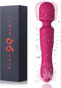 New Upgraded Double-Ended Available Shoulder Neck Back Relaxation Tools Handheld Electric Cordless Portable Wireless Travel Home Work Sports Out Use Relieve Deep Tissue Muscle Pain Fatigue - Red