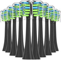 10PCS Replacement Toothbrush HeadsCompatible for AM101/AM105 Vacuum Soft Bristle Nozzles(10PCS Black)