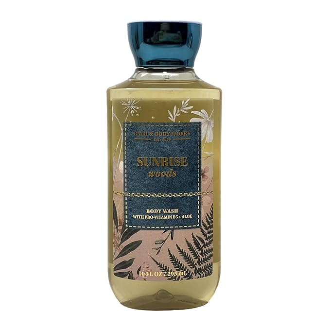 Bath &amp Body Works Sunrise Woods 2 Pack Body Wash Bundle with a Wild Jasmine Bar Soap