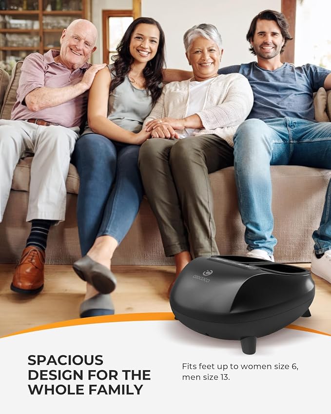 CooCoCo FSA Eligible Foot Massager with Heat Upgrade ABS Feet Massager with Remote Foot Massager for Neuropathy &amp Plantar Fasciitis Foot Massage Machine with Base Kneading Compression Foot Wa