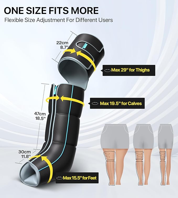 ALLJOY Christmas Gifts for Men Women Leg Massager for Circulation and Pain Relief FSA Sequential Compression Boots for Leg Recovery Leg Massager with Heat and Compression