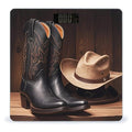 Cowboy Black Hat Western Boots Scale for Body Weight Digital Bathroom Scale Toughened Glass High Precision Scales for Body Weight with Large LCD Backlight Display Weight Scales