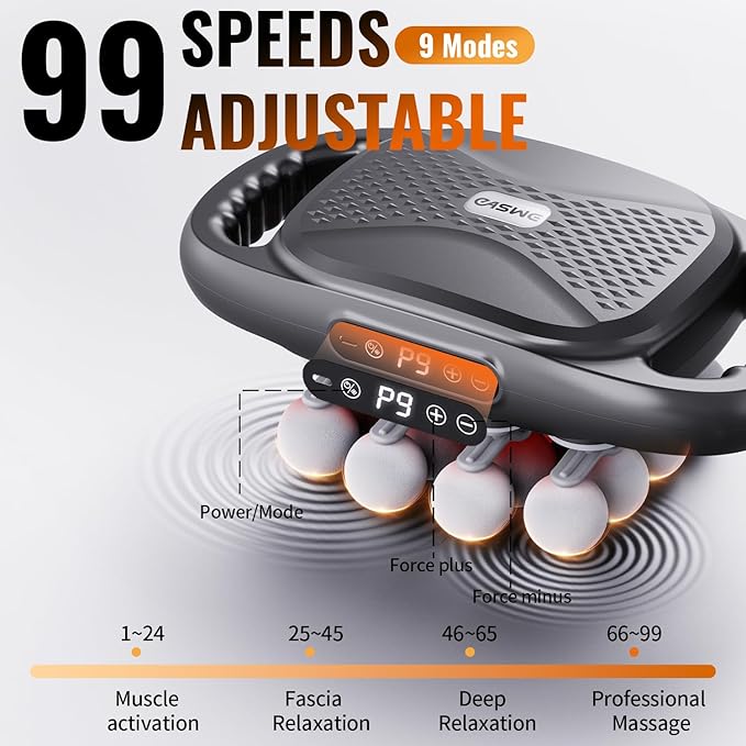 Upgraded 16-Head Massage Gun Electric Deep Tissue Body Massager Professional Muscle Massager Tool for Easing Shoulder Back Neck Legs 9 Modes / 99 Speeds Massage Gifts for Women Men