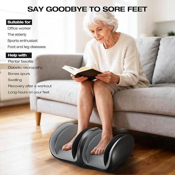 Shiatsu Foot Massager Machine with Heat Foot and Calf Massager with Massage Roller Deep Tissue Massager for Plantar Fasciitis Pain Relief Promotes Blood Circulation Gifts for Women &amp Men