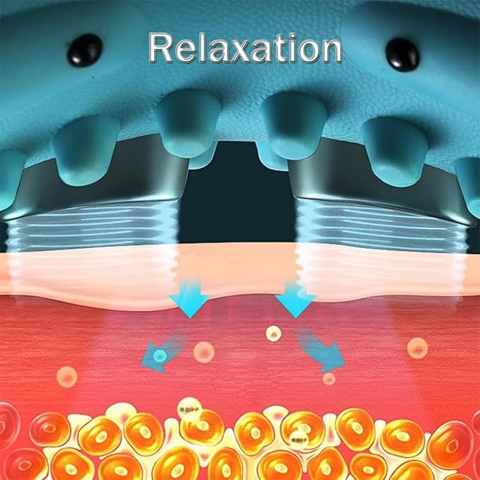 Massager Electric 6 Levels Massage Intensity Heated Stretcher 4D Portable Massager Cervical Stretching Pillow Massage for Neck &amp Shoulder Discomfort Relief (Blue)