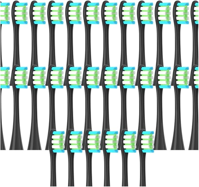 30/50PCS Vacuum BrushCompatible for X/X PRO/ Z1/ F1/ One/Air 2 /SE Replacement Head Sonic Toothbrush Nozzles Soft Bristle(30Black)
