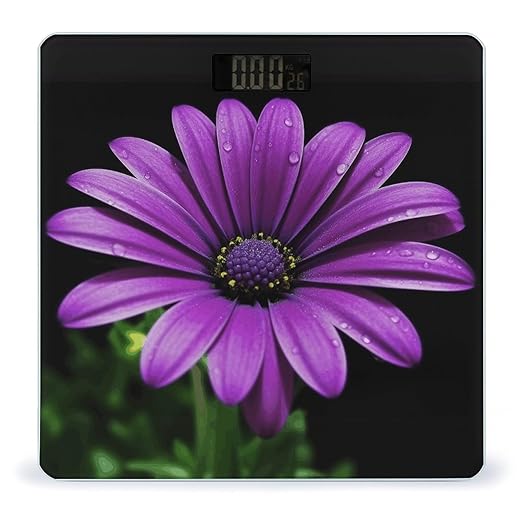 Purple Daisy Scale for Body Weight Smart Scales Digital Bathroom Scale High Precision Weighing Scales with Large Display Weighing Machine for People