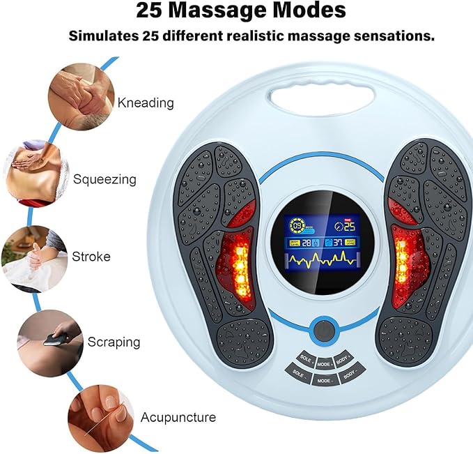 EMS Foot StimulatorTENS &amp EMS Foot Massager for Neuropathy Foot Circulation Stimulator for Pain Relief&ampCirculation&ampPlantar Fasciitis