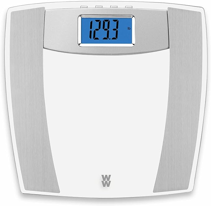 Weight Watchers Scales by Conair Scale for Body Weight Digital Bathroom Scale with Body Fat Muscle and BMI in Clear