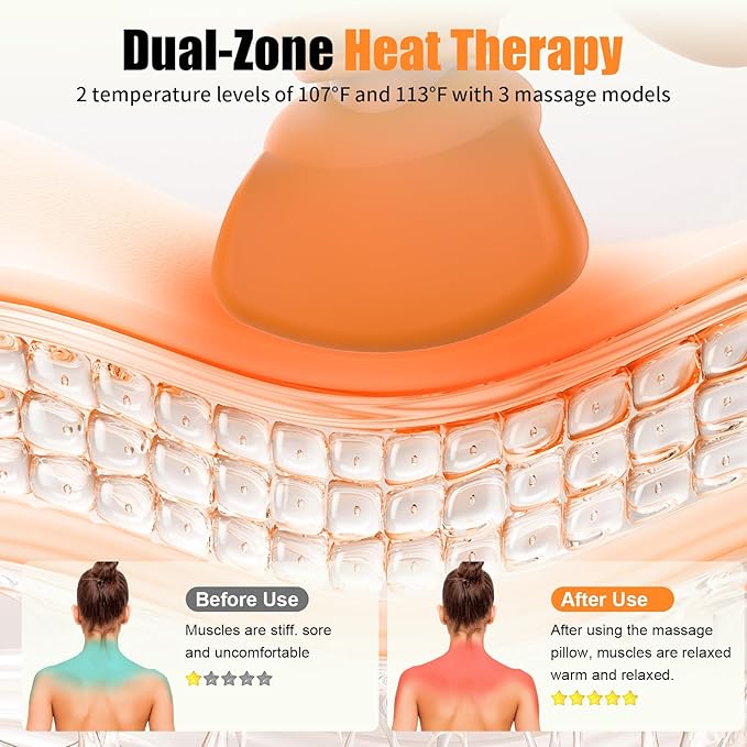[2026 Upgraded] Neck and Shoulder Massager Bionic Shiatsu Heated Back Massager Hands Massager with Fingers 4D Kneading Massage Simulates a Real Palm Massage for Deep Relief Relax Muscle Tissue