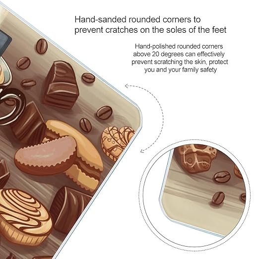 Coffee and Sweets Sugar Chocolate Scale for Body Weight Safe Rounded Corners Tempered Glass Digital Bathroom Scale LED Display 400lb Capacity Weight Scales with High Precision Sensors