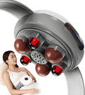 Stomach Massager Electric Fast Warming Belly Belt with 30mm Large Meteorite Massage Head 3 Levels Intensity Adjustable and Auto-Timer Forward and Reverse Rotation for Fat Burning &amp Digestion