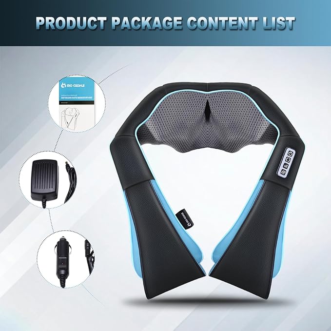 Mo Cuishle Shiatsu Back Shoulder and Neck Massager with Heat Electric Deep Tissue 4D Kneading Massage Best Gifts for Women Men Mom Dad Fathers Day Mothers Day Christmas Gifts