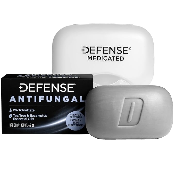 Defense Soap Original Body Wash Shower Gel 8 Oz (Pack of 2) Defense Original Body Wipes 40 Count &amp Defense Antifungal Medicated Bar Soap