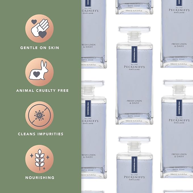 Pecksniff's Prestige 500ml Bath Soak Fresh Linen &amp Daisy