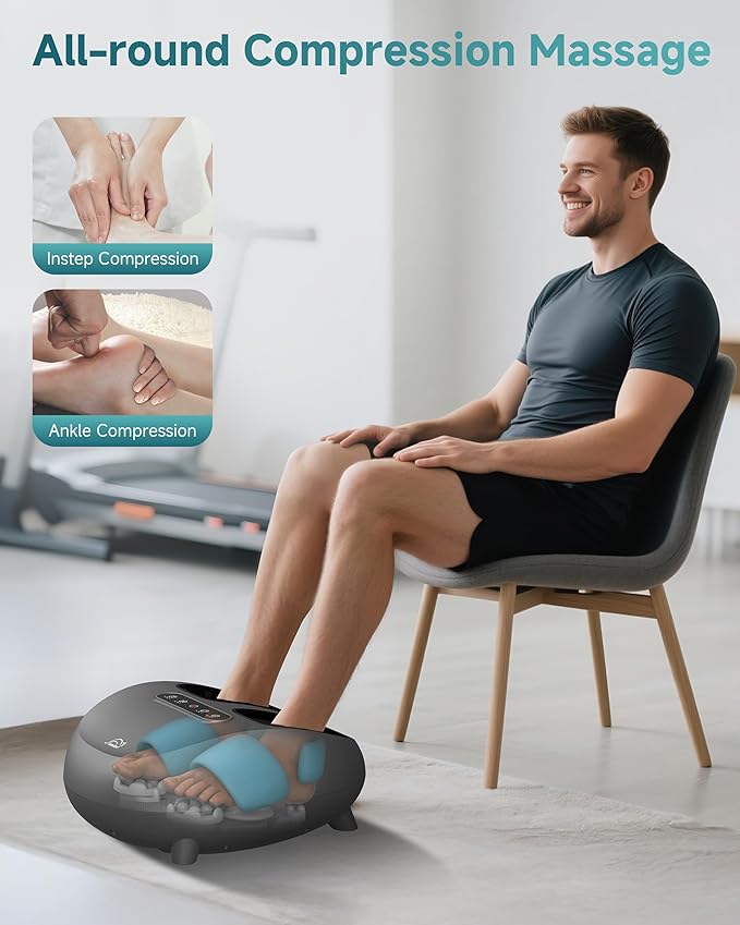 Snailax Larger Size 14 Foot Massager with Heat CompressionRolling Shiatsu Feet Massager for Plantar Fasciitis NeuropathyRemote Control Foot Warmer Under Desk Office Home Use Gifts for Men Women