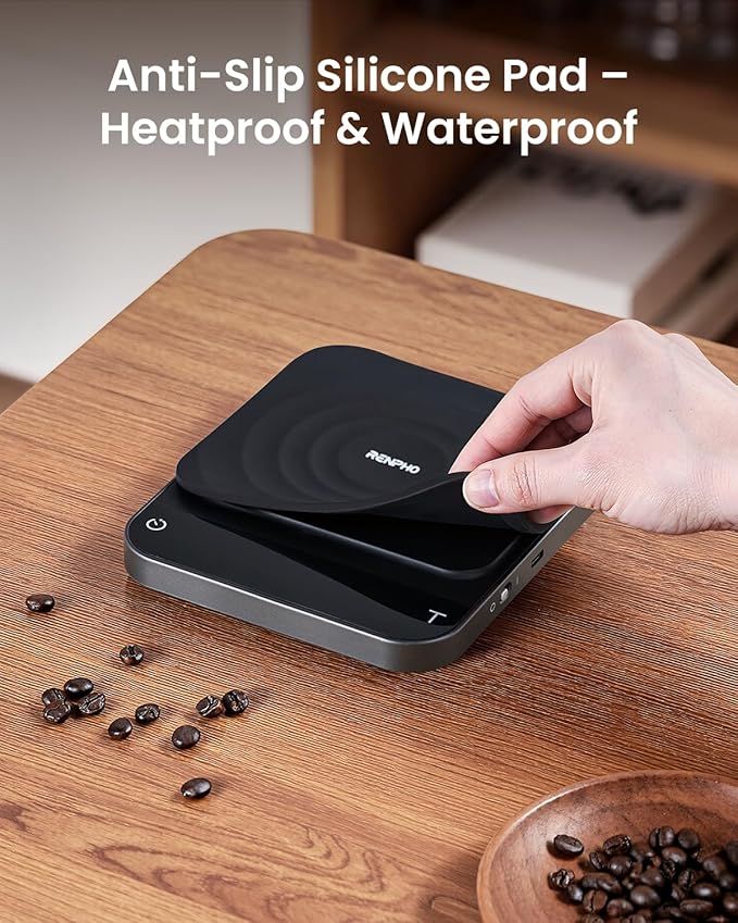 RENPHO Coffee Scale with Timer and RENPHO Smart Scale for Body Weight with 7-in-1 Large Display