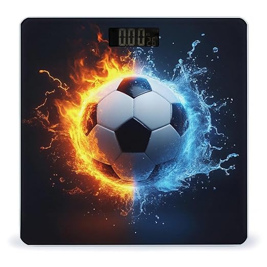 Digital Bathroom Weighing Scale Energy Saving Scale Smart Scale for Body Weight Water and Fire Soccer Ball