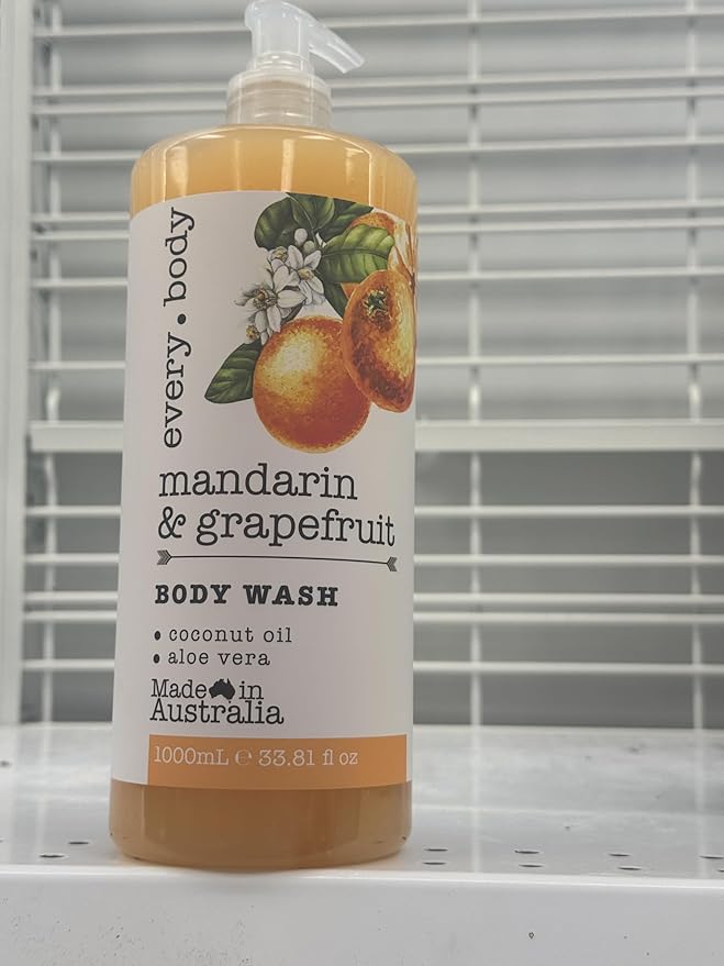 Mandarin &amp Grapefruit Body Wash Natural Coconut Oil and aloe Vera Formula 33.8 Fl oz