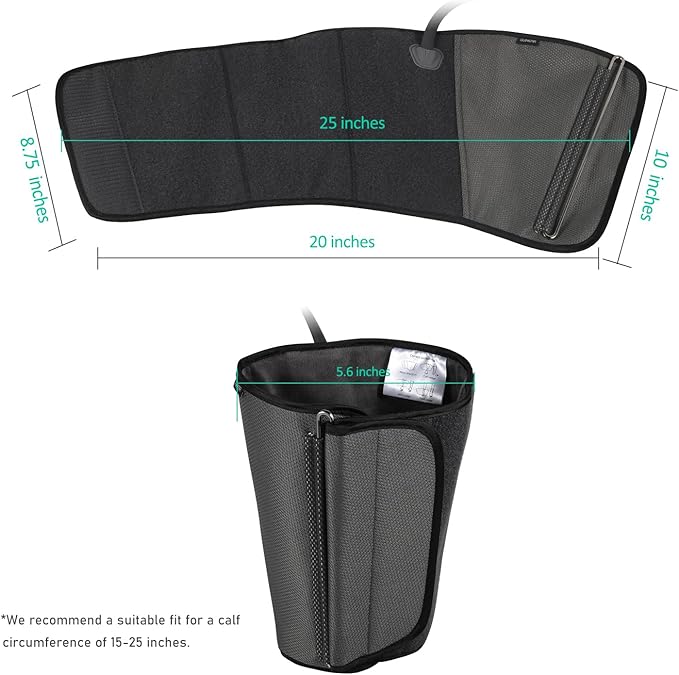 QUINEAR Air Compression Leg Massager for Circulation &amp Pain Relief Calf Massagers with 2 Modes &amp 3 Intensities Sequential Compression Device (SCD) for RLS Edema FSA-HSA - Ideal Gift