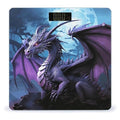 Purple Dragon Purple Moon Scale for Body Weight High Precision Digital Weight Scales with LCD Display Anti-Slip Sturdy Slim Tempered Glass Bathroom Scale for Home Use