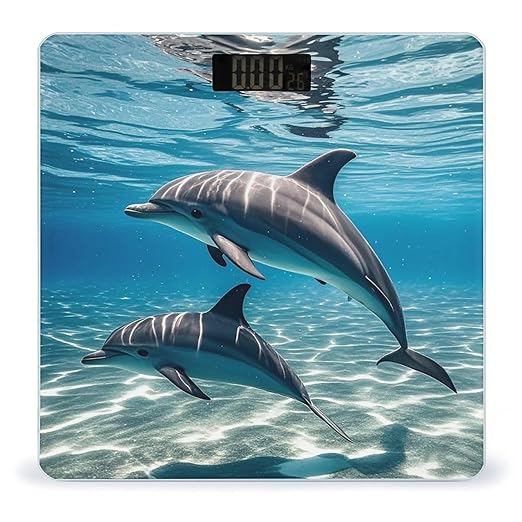 Dolphins Underwater Scale for Body Weight Digital Bathroom Scale Accurate Smart Weight Scales with Large Display Weighing Machine High Precision Scales