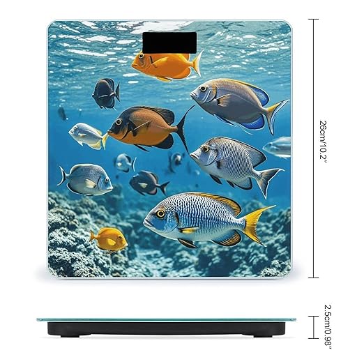 Fish in The Sea Scale for Body Weight Digital Bathroom Scale Accurate Smart Weight Scales with Large Display Weighing Machine High Precision Scales