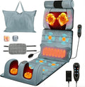 Moclever Full Body Massage Mat with HeatElectric Massage Pad for Back NeckFoot Lumbar Support3 Heated Levels 10 Vibrating Nodes W/Head PillowCloth Lumbar PillowTimer Anti-Slip Bottom Earplugs