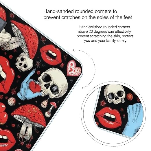 Women's Digital Bathroom Weighing Scale Automatic Switch Energy Saving Scale Smart Scale for Body Weight Halloween Goth Skull Mushroom Vampire Magic Witch Witchcraft
