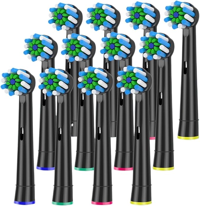 4/8/12pcs Replacement Brush HeadsCompatible for Oral BTrizone Triumph Vitality D100 D12 D16 D36 Electric Toothbrush(DEEP Blue)