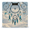 Native Dream Catcher Bathroom Scale for Body Weight Bathroom Weighing Scales with Back Lit LED Display Sturdy Tempered Glass Body Weight Bathroom Scale 400lb Weighing