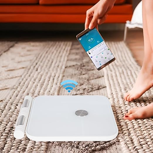Electrode Smart Scale for Body Weight Digital Weight Scales Full Body Composition Analyzer 8 Electrodes Body Fat Scale Which Provide Accurate Body Fat Data Analysis