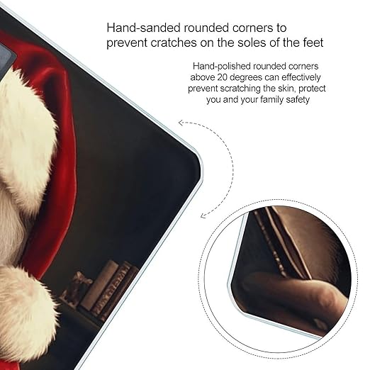 Christmas Santa Weight Scale for Body Weight Digital Bathroom Scale High Capacity Accurate Digital Weighing Scales and Easy-to-Read on Backlit LCD Display Scales
